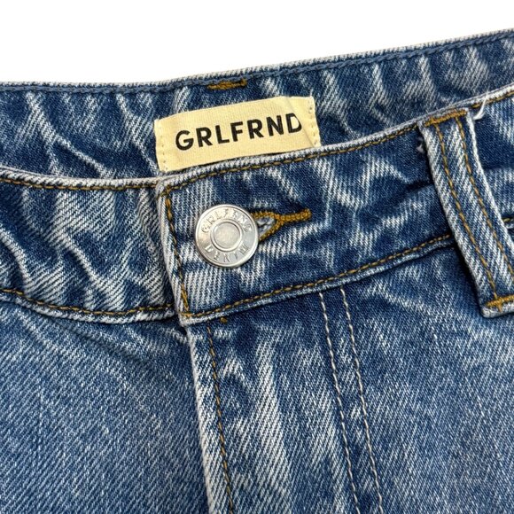 542. GRLFND The Reggie Denim Mid Rise Mom Jean Shorts $185 EUC Sz 27 - Picture 4 of 4